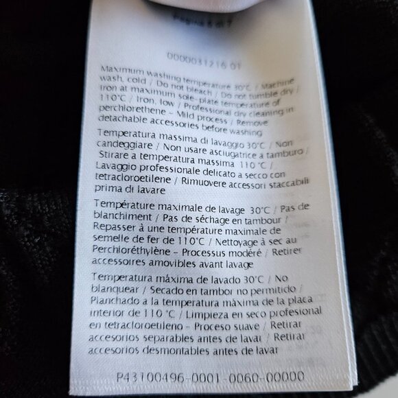 M Missoni Wool Blend Dress 40/S Black Signature Pattern LS V Neck Bar Clasp Midi - Picture 9 of 16